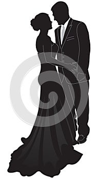 Formal Couple Silhouette