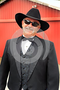 Formal Cowboy with Sunglasses