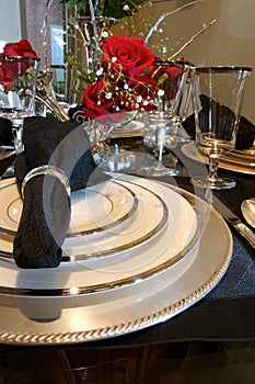 Formal Dining room place setting