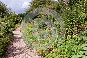 Formal garden flower bed