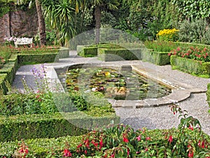 Formal garden at Penrhyn Castle