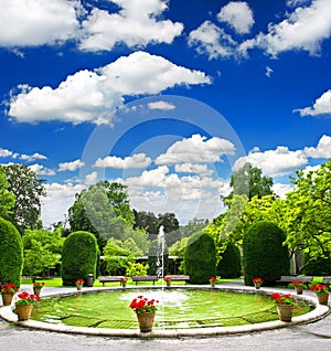 Formal garden. public park