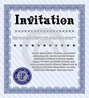 Formal invitation template. Good design.