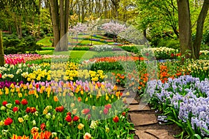 Formal spring garden