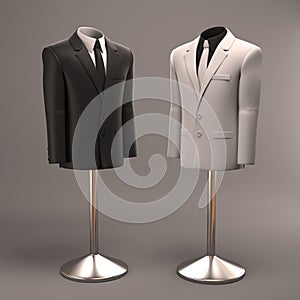 Formal suits on shop mannequins