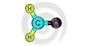Formaldehyde molecular structure isolated on white