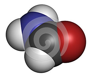 Formamide methanamide solvent molecule.