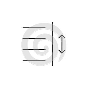 format, height, line, spacing icon. Element of text and typography for mobile concept and web apps icon. Thin line icon for