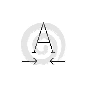 format, horizontal, scale icon. Element of text and typography for mobile concept and web apps icon. Thin line icon for website