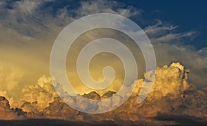 Formation of cumulonimbus cloud/ Beautiful sky landscape