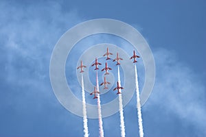 Formation flight Red Arrows