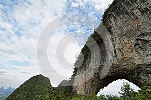 Formation known as Moon hill in Yangshuo