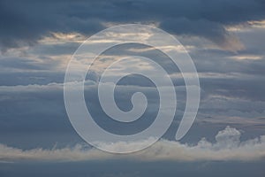 The formation and movements of clouds up to the steep slopes of the mountains of Central Caucasus peaks.