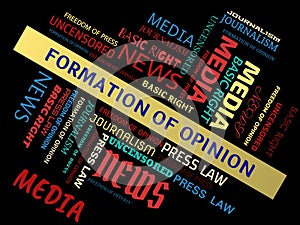 FORMATION OF OPINION - word cloud