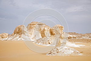 Formation rocks in the White Desert, Egypt