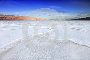 Formations in Death Valley California at Bad Water