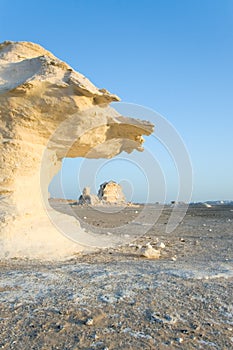 Formations in the white desert