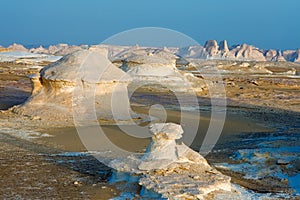 Formations in the white desert