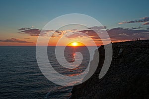 Formentera, Balearic Islands, Spain, Europe, sunset, cliff, Cap de Barbaria, sunset point, Mediterranean Sea, nature, landscape