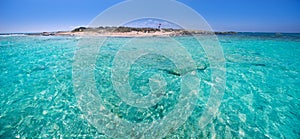 Formentera channel between Illetes and Espalmador island