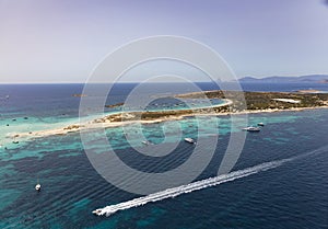 Formentera sea, spain, aerial view