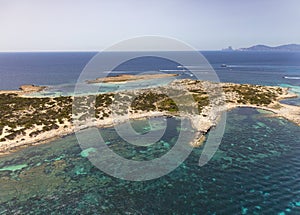 Formentera sea, spain, aerial view