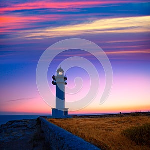 Formentera sunset in Barbaria cape lighthouse