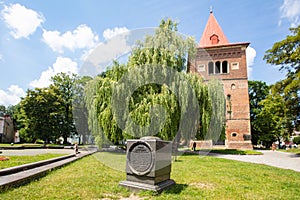 A former castle tower in Drohobych, Ukraine