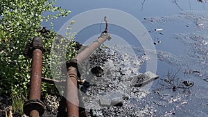 The former dump toxic waste in Ostrava, oil lagoon