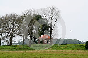 Former dwelling of the lighthouse keeper on the former island of Schokland