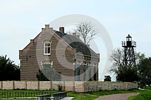 Former dwelling of the lighthouse keeper on the former island of Schokland