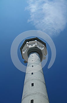 Former GDR watchtower as memorial photo