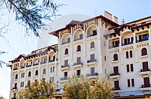 Former Grand Hotel Eskualduna in Hendaye, France.