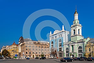 Former Greek Monastery on the Kontraktova Square. Kiev, Ukraine