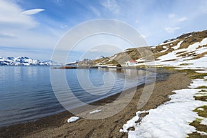 Former Grytviken whaling station, King Edward Cove, South Georgia, Antarctica