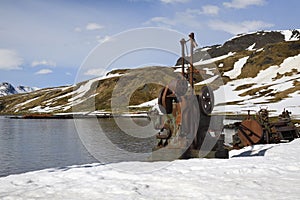 Former Grytviken whaling station, King Edward Cove, South Georgia, Antarctica