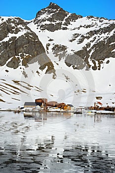 Former Grytviken whaling station, King Edward Cove, South Georgia, Antarctica