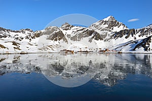 Former Grytviken whaling station, King Edward Cove, South Georgia, Antarctica