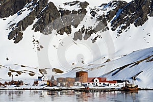Former Grytviken whaling station, King Edward Cove, South Georgia, Antarctica