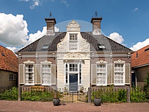 Former hooischippershuis, hay skippers house, in center of Heeg, Friesland, Netherlands photo