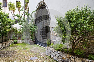 Herb Garden of the Church of Saint John of PrÃÂ¨, Genoa, Liguria, Italy, photo