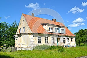 Former house of the pastor. Settlement of Sosnovka, Kaliningrad region