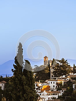 The former Moorish residential district of Albaicin in Granada, Andalusia, Spain