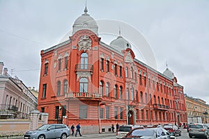 Former Profitable house of Stenbok-Fermor in modern style on Vasilyevsky Island in Saint Petersburg, Russia photo