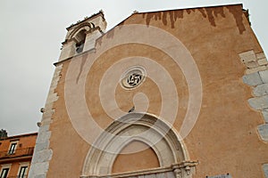 former sant\'agostino church - taormina - italy photo
