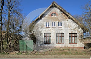 Former school building listed as monument in Dambeck, Mecklenburg-Vorpommern, Germany