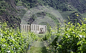 the former Stuben Monastery with its impressive church ruins