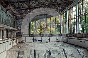 Former swimming pool in Pripyat