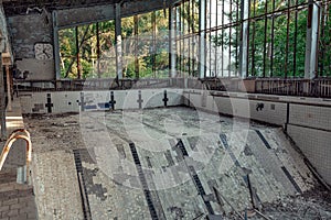 Former swimming pool in Pripyat