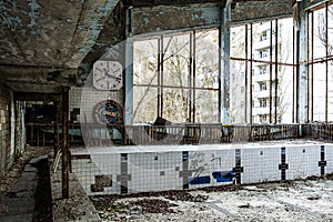 Former swimming pool in Pripyat